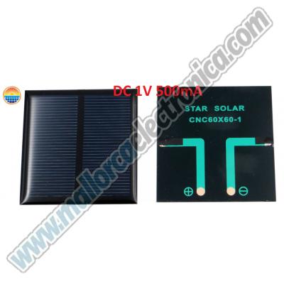 Mini Placa Solar estándar epoxi silicio policristalino DC 1V /  500mA