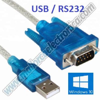 CONVERTIDOR Serie RS 232 a USB 2.0 Win 7 - Win 8 Win 10 - XP - Mac OS X - Linux 