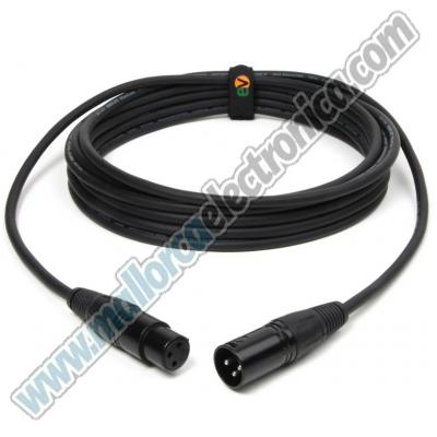 Cable Microfónico Montado XLR M / XLR H. 3 metros 