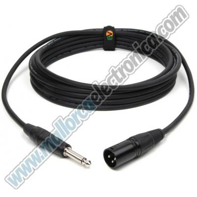 Cable Microfónico Montado Jack 6,3 M mono / XLR M   1.00 MTS
