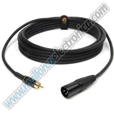 Cable RCA Montado RCA M / XLR M 0.50MTS 