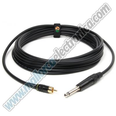 Cable RCA Montado Jack 6,3 M mono / RCA M  10.00 MTS