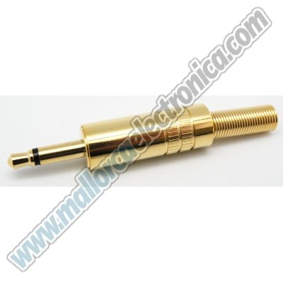 Foto del artículo CONECTOR  Jack  3.5mm  MONO  macho  DORADO