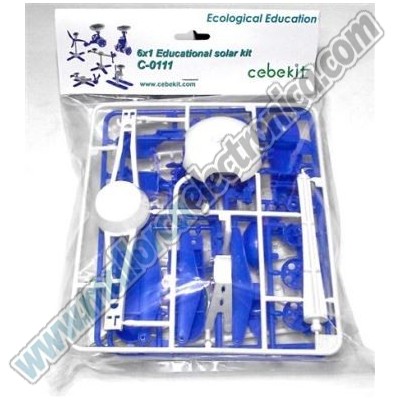 6X1 Solar educacional azul kit. Packaging low cost