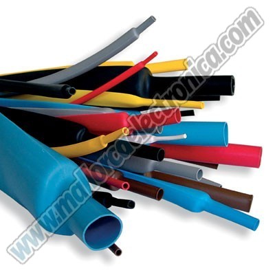 TUBO TERMORRETRACTIL de poliolefina libre de halogenos contraccion 2:1  2,4mm Verde