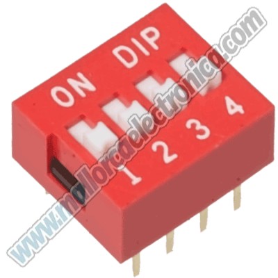 MICROINTERRUPTOR DIP 4 INTERRUPTORES