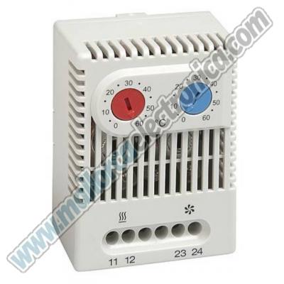 Sensor: termostato Contactos: NC + NA; 10A; 250VCA; IP20