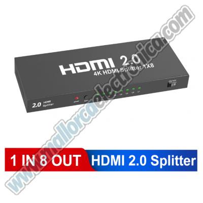 SPLITTER HDMI 1 entrada 8 Salidas 2.0 HDCP2.2 4 K X 2 K 3D 2160 p 1080 p