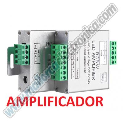 Amplicador Tira LED RGB-W-  DC-12/24V  24 A SMD 5050 3528 
