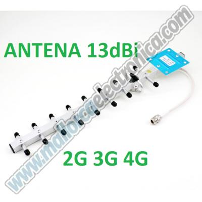 Antena EXTERIOR 13dBi 2G-3G-4G  1710-2170 MHz GSM DCS  WCDMA 2100 teléfono 