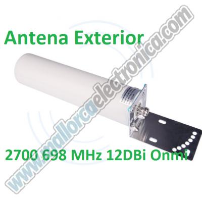Antena EXTERIOR ONMI-DIRECCIONAL 12 dBi 2G-3G-4G  698-960/1710-2170 MHz GSM DCS  WCDMA 2100 
