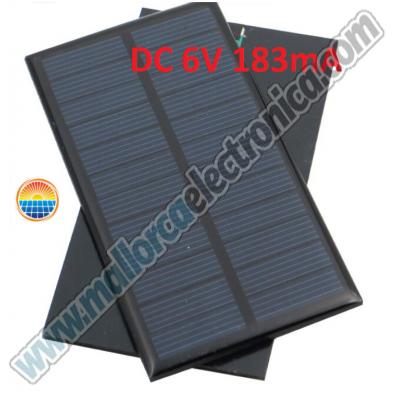 Mini Placa Solar estándar epoxi silicio policristalino DC 6V / 183 mA  1,1W