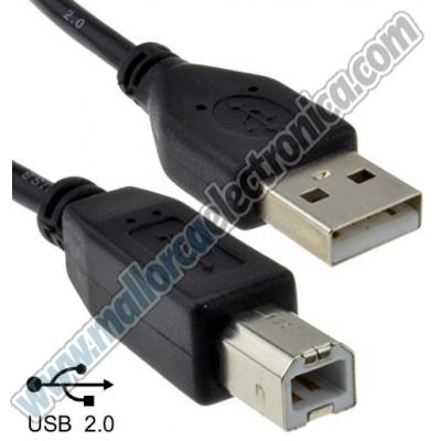 CABLE USB TIPO A macho  B macho .  HQ  2.0    1.8 metros