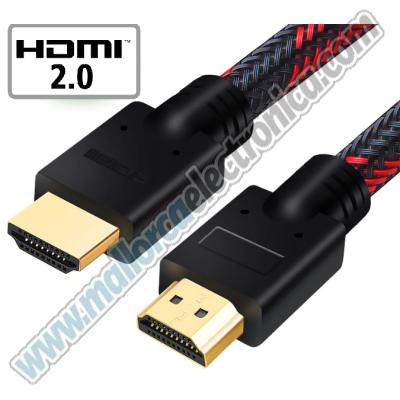 CONEXION HDMI 4K 2K 19P A Macho a Macho 2.0 V Conectores Metalicos 1.5 mtrs 
