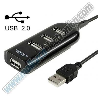 HUB  USB  2.0   4 puertos  hasta 480mbps