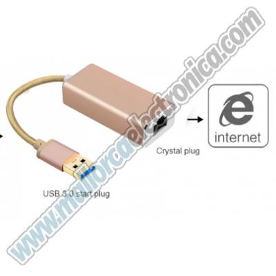 CONVERTIDOR  USB 3.0  a  ETHERNET  10/100/1000 Mbps