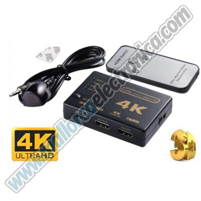 CONMUTADOR  HDMI  3 entradas  1  salida   (con repetidor de mando) 4K