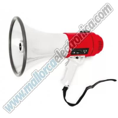 Megáfono con sirena y reproductor USB/SD/MP3.
