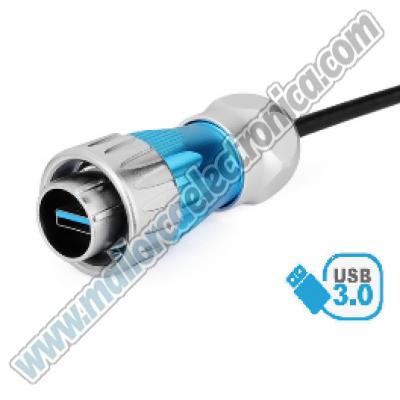 Conector USB Macho IP-67 3.0
