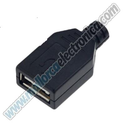 Conector USB HEMBRA AEREO 4 Pins