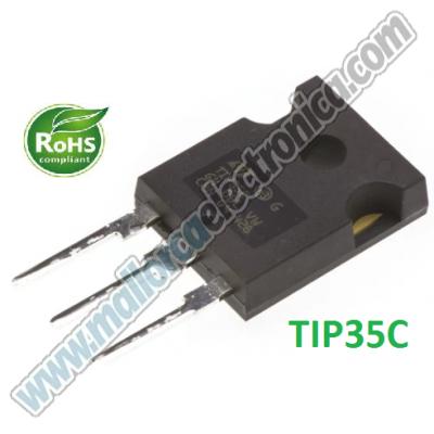 Transistor, TIP35C, NPN 25 A 100 V TO-247, 3 pines, 3 MHz,