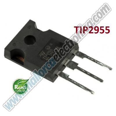 Transistor, TIP2955, PNP 15 A 60 V TO-247, 3 pines, 3 MHz