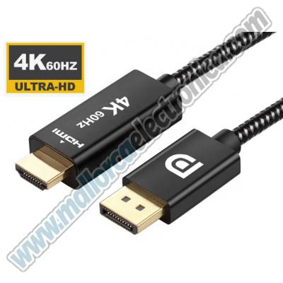 CONEXION DISPLAYPORT Macho  a  HDMI  A Macho  1.8 mtrs