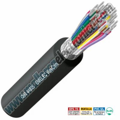 Cable 44 x 0,25mm² TC Pantalla Cinta Al + Trenza TC 80% Cubierta PVC UL2464, VW-1, DIN 47100 