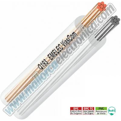 Cable Altavoz 2 x 2,50  ofc  Transparente Extra Flexible High Quality