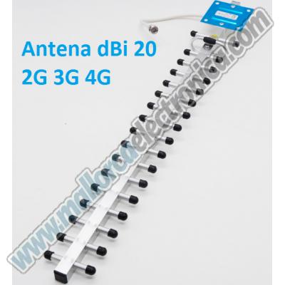 Antena EXTERIOR 20 dBi 2G-3G-4G  1710-2170 MHz GSM DCS  WCDMA 2100 teléfono 
