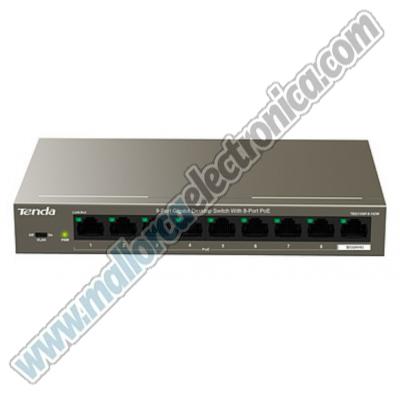 Switch 9 puertos Gigabit 10/100/1000 Mbit/s Ethernet, 8 PUERTOS PoE