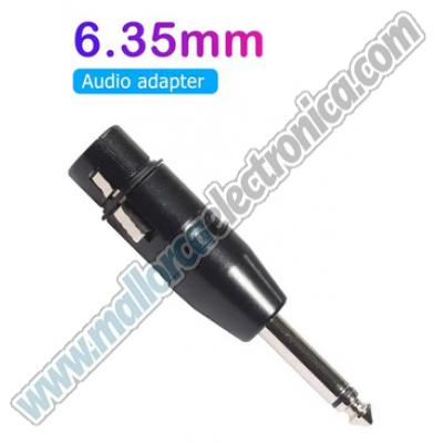 ADAPTADOR JACK   6.4  mono  macho   XRL   hembra