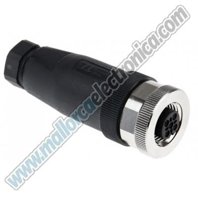 CONECTOR M-12   4 Pins Hembra aerea  250v  4 A   IP-67