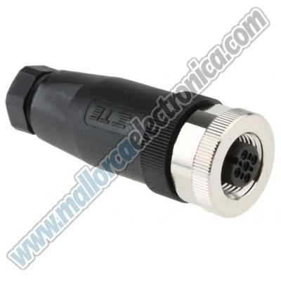 CONECTOR M-12   5 Pins Hembra aerea  250v  4 A   IP-67