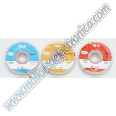 MALLA  DESOLDADORA  3S-WICK  1,5mm   (1,5mtrs)  AMARILLO