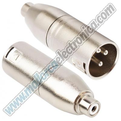 ADAPTADOR RCA hembra  XRL  3P  macho