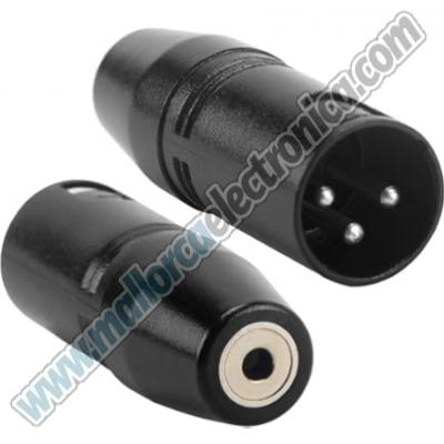 ADAPTADOR JACK 3.5  Hembra   XRL 3P. macho