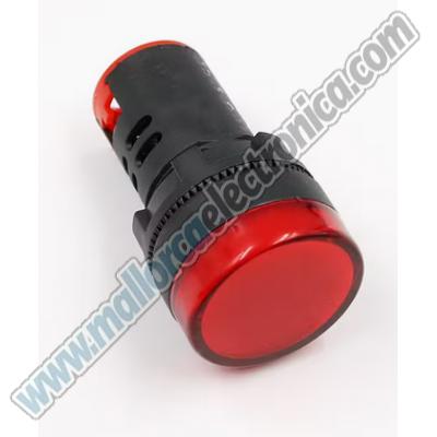 Piloto LED / AC-220V ROJO 22 mm