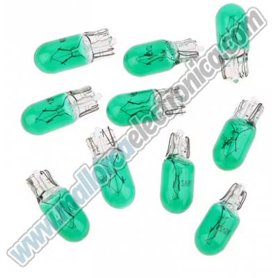 Bombilla T10 3/5w  12v / 24v VERDE