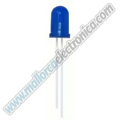 Diodo LED 5mm, AZUL Ángulo de la luz: 40°  20 mA Tensión: 2 -3 V