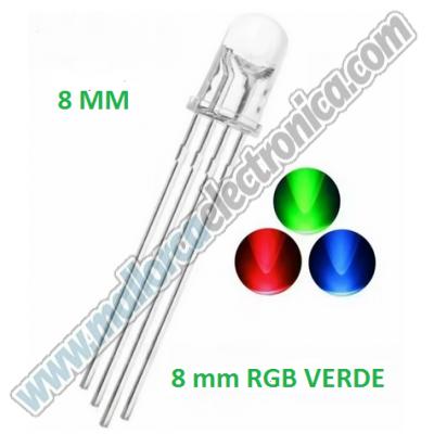 Diodo LED 8mm Multicolor RGB 3.5V 150mW 30mA