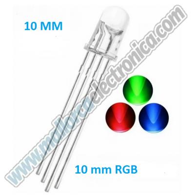 Diodo LED 10mm Multicolor RGB 3.5V 150mW 30mA