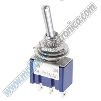 CONMUTADOR  SIMPLE PALANCA miniatura 3 pins   