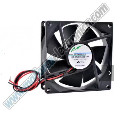 VENTILADOR DE FRICCION 80 X 80 X 25mm  24V DC    0-4000 rpm