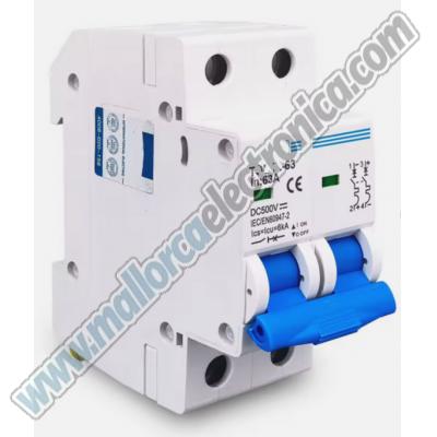 Magnetotérmico DC dos polos 16 A 500v 