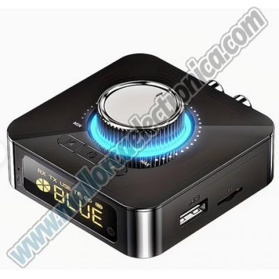 Emisor y receptor Bluetooth para audio Hifi, lector USB / Tarjeta SD convierte AUX de 3.5 mm a RCA