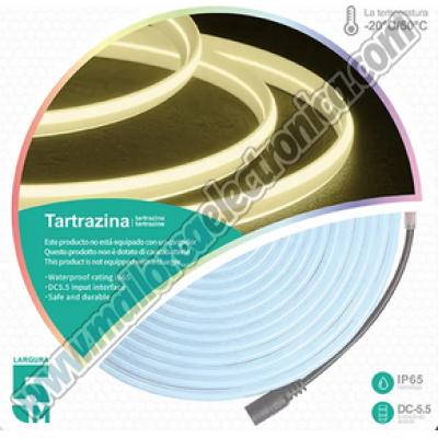 Tira Luces LED Neón 5M Md 12V- AMARILLO CALIDO
